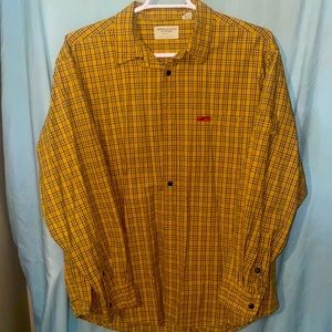 Classic American Eagle mustard button up shirt